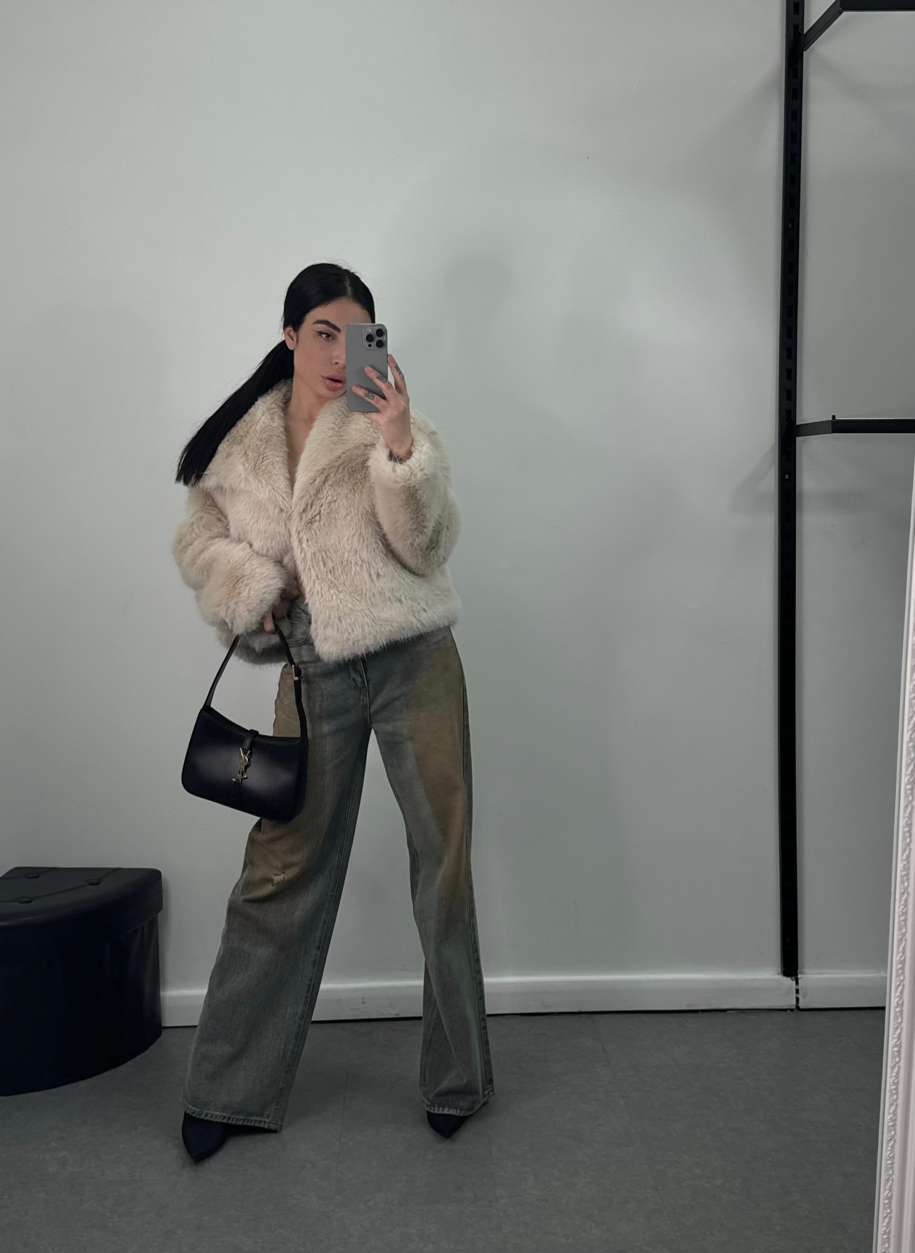 Ecopelliccia beige